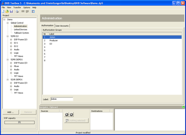 Authorisation; setting up Authorisation Groups