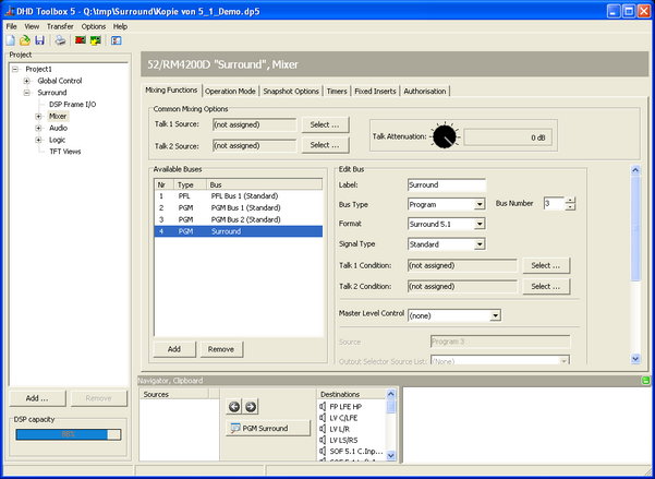 Creating surround busses.