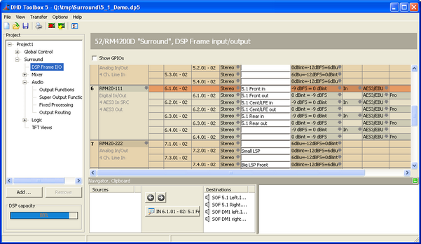 Configuring physical outputs.