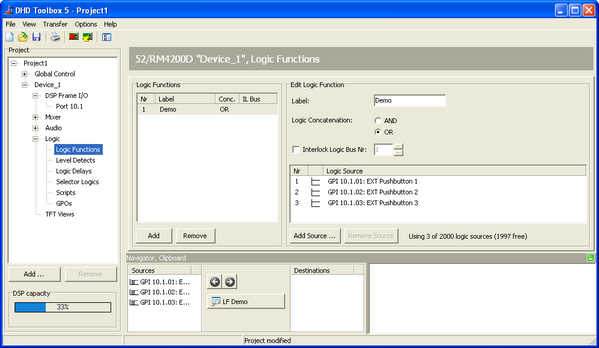 Logic functions; using the 52/MB GPIs.