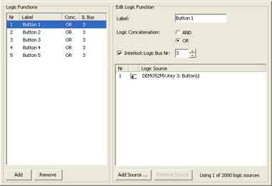 Interlock Example 2: Set of Keys that can be switched off.