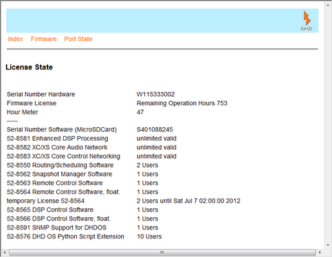 Maintenance Window - License State page