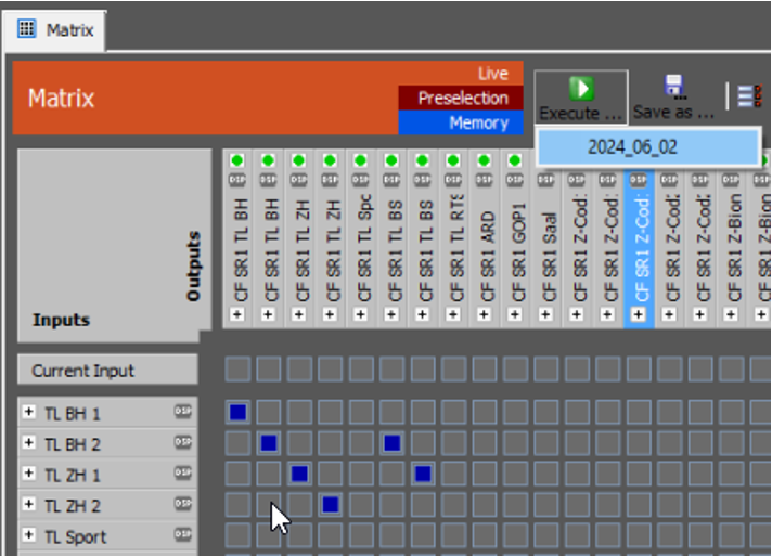 DHDOM Routing Software - A new Memory can be individually named.