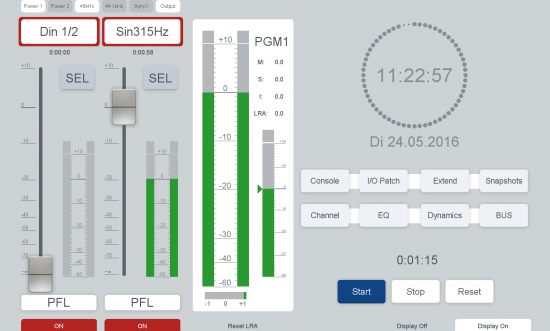Example Master View on a TX