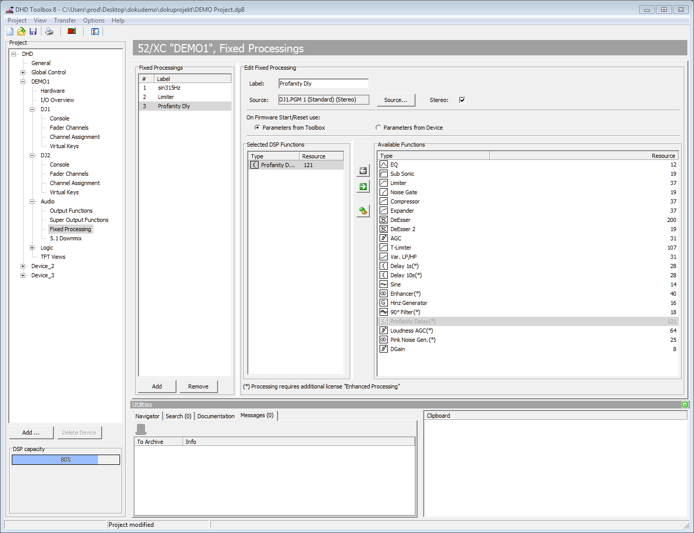 Profanity delay as Fixed Processing