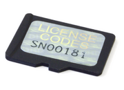 MicroSD card from DHD with hologram label and its hologram reference number