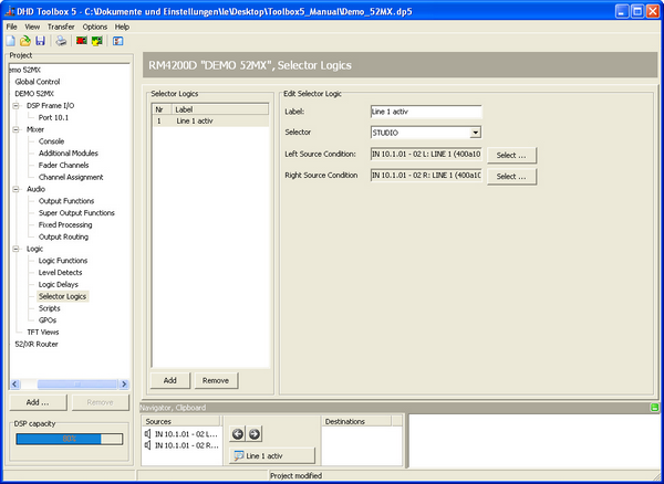 Selector Logic, linking Selectors to audio sources.