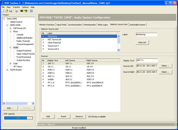 Selector Source Lists