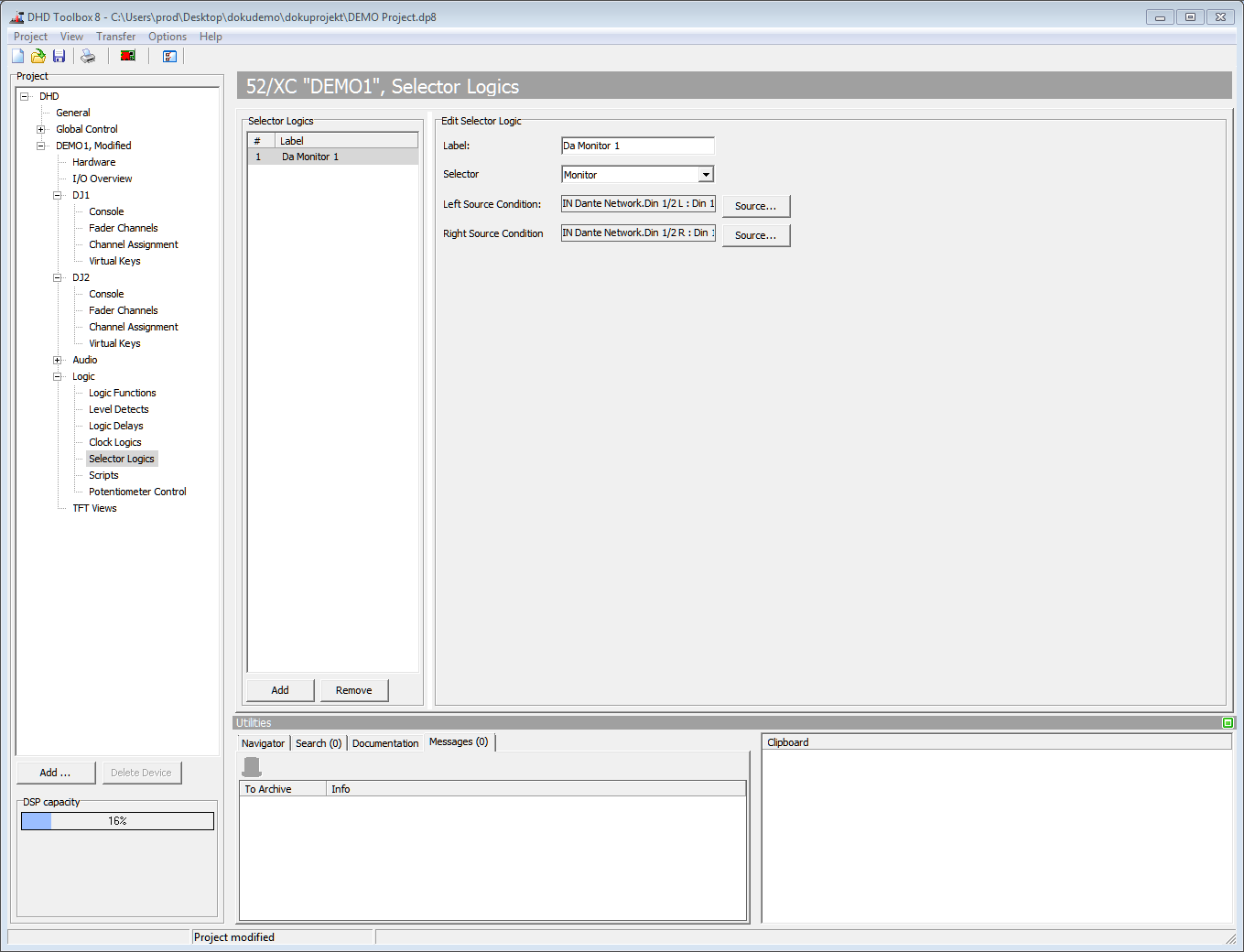Selector Logic, linking Selectors to audio sources.
