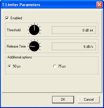 Fixed Processing, parameter settings for the transient limiters.