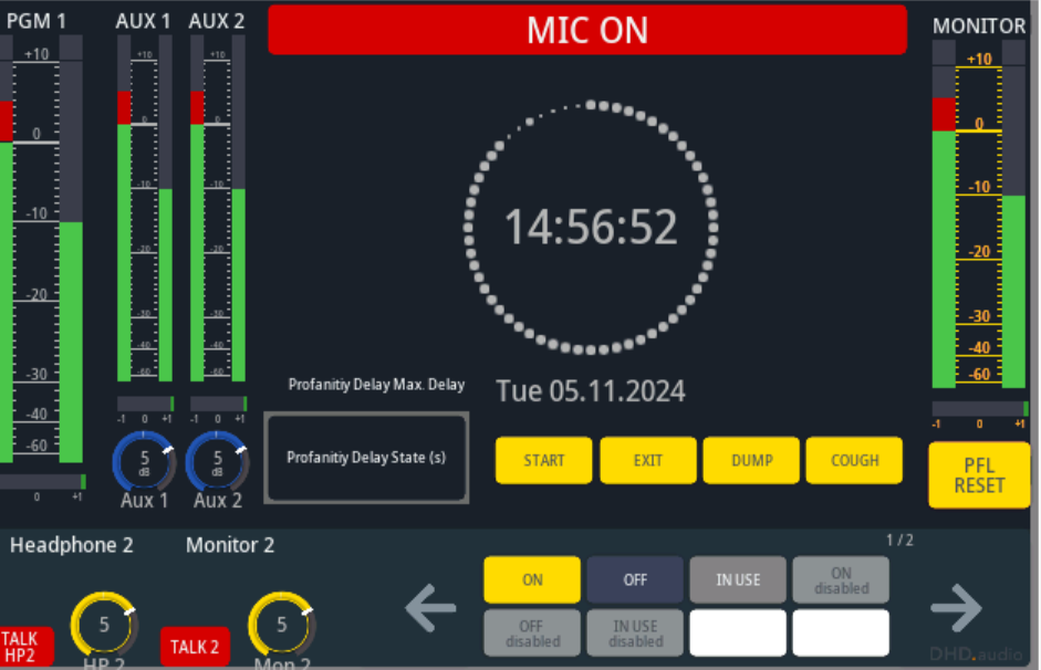 Default Configuration: dark color scheme.