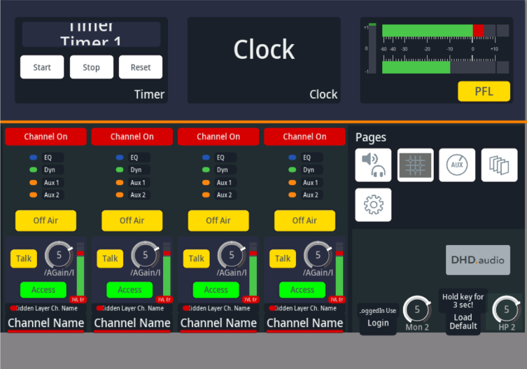Example Master View on a TX