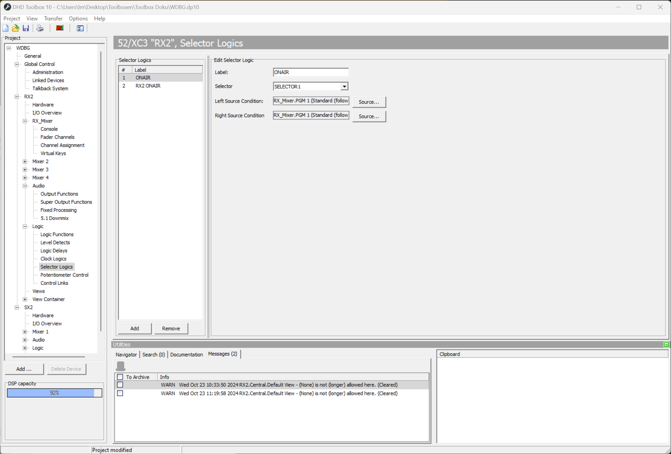 Selector Logic, linking Selectors to audio sources.