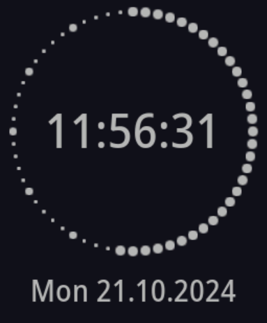 Clock element with color Dark Blue