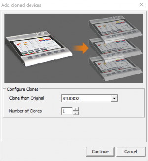 Add Cloned Devices window