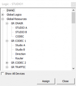 Global resources in the Logic Sources window.