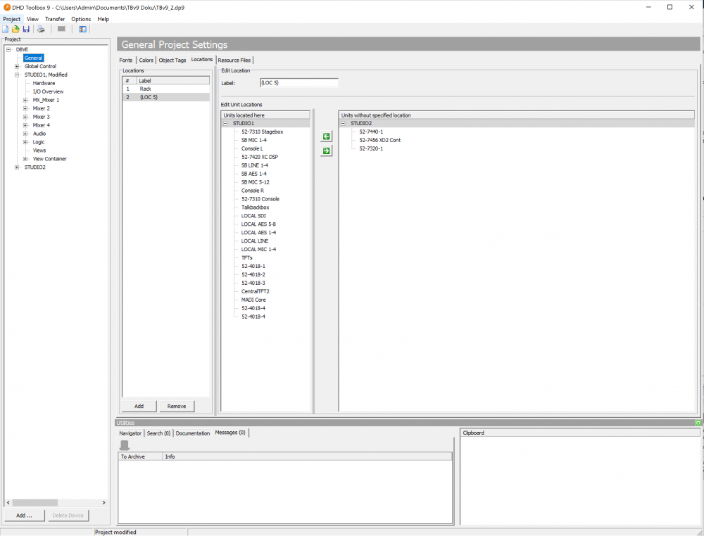 Locations tab. Creating and assigning Locations