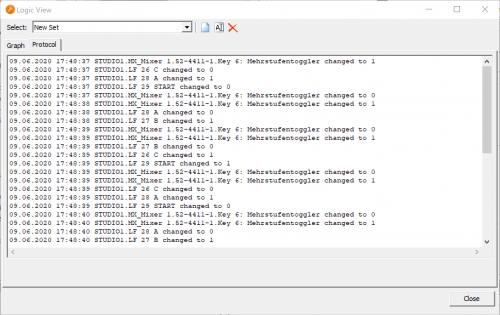Logic states, shown in a list.