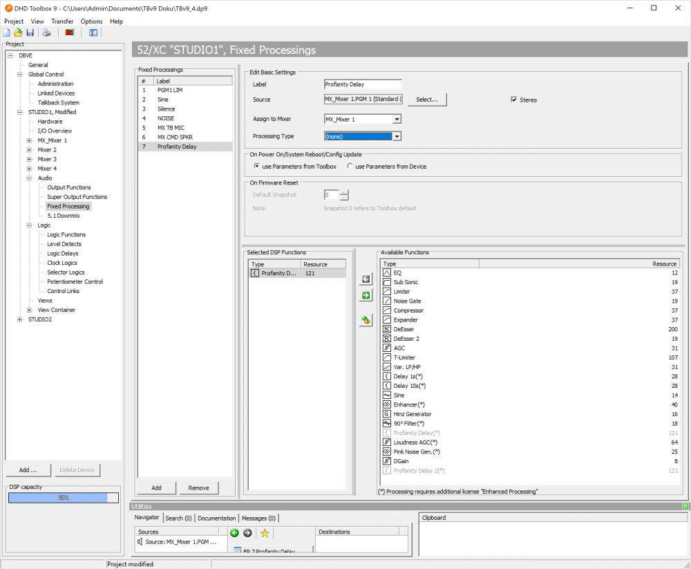 Profanity delay as Fixed Processing