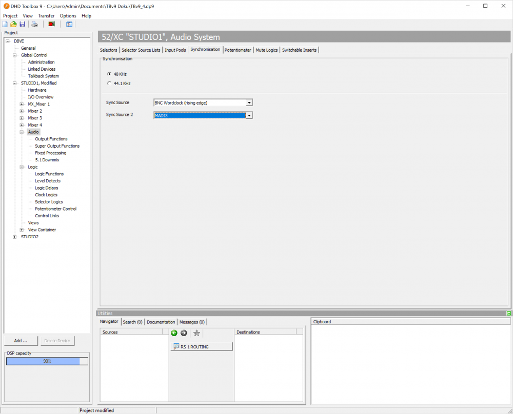 Audio - Synchronization tab