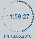 Clock element with color Dark Blue