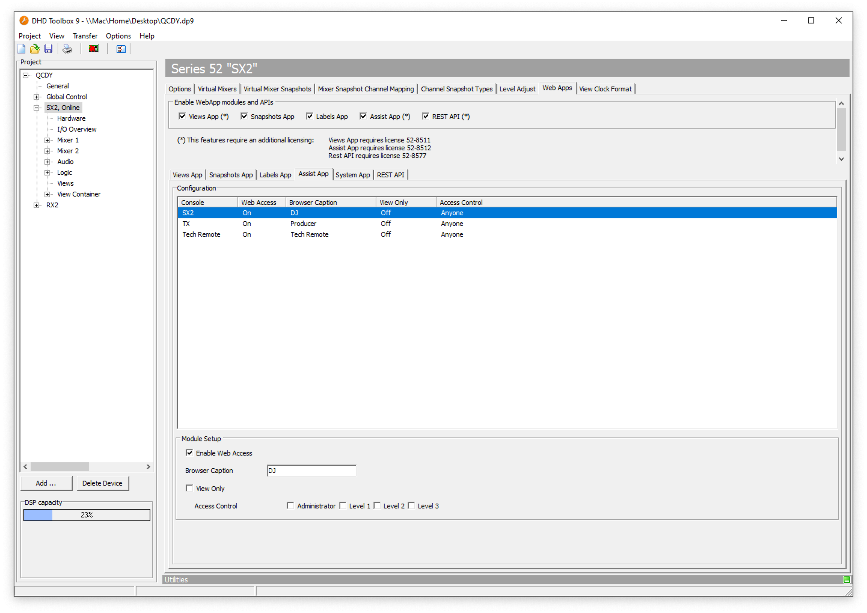 Assist App Toolbox Configuration