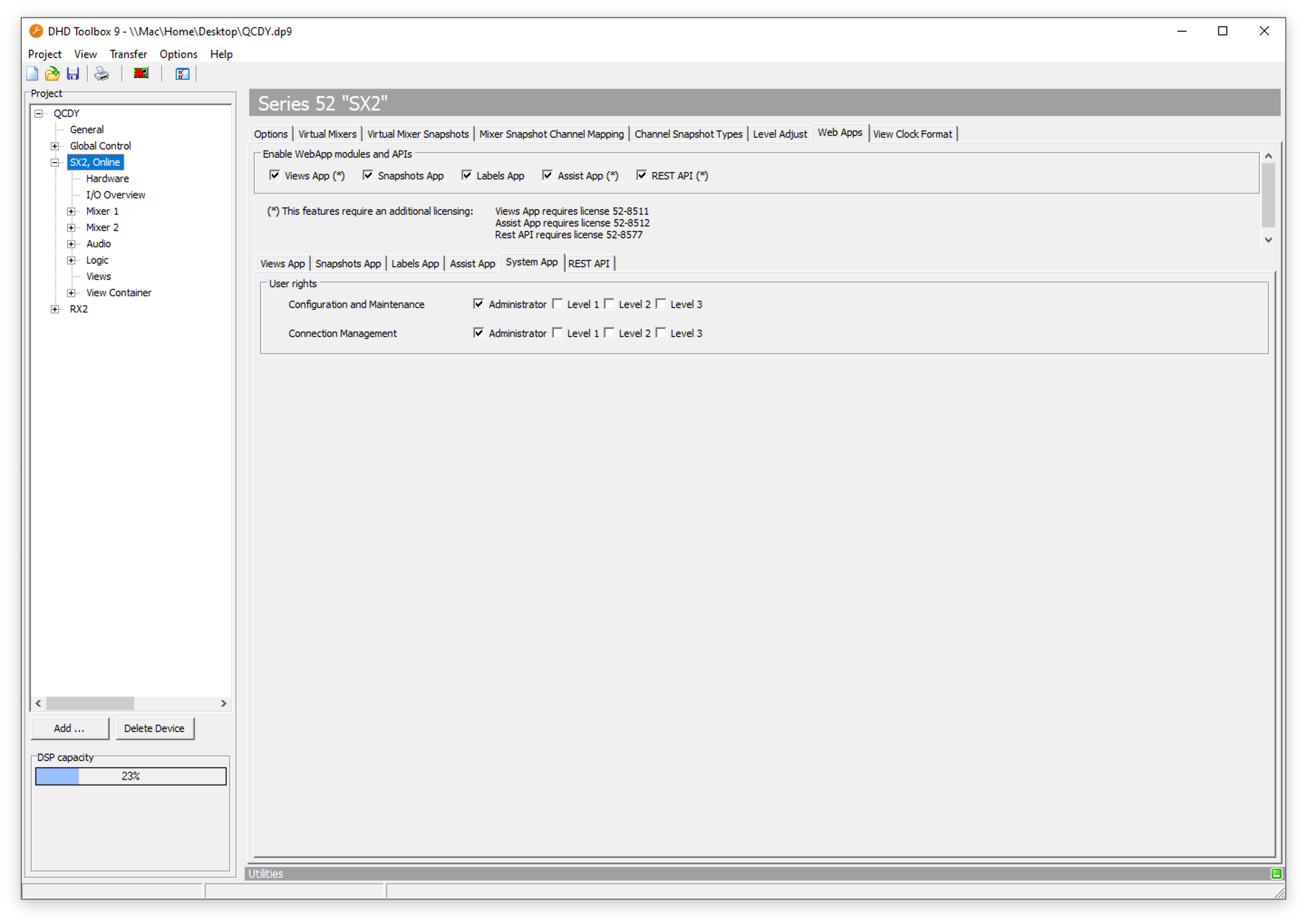 System App Toolbox Configuration