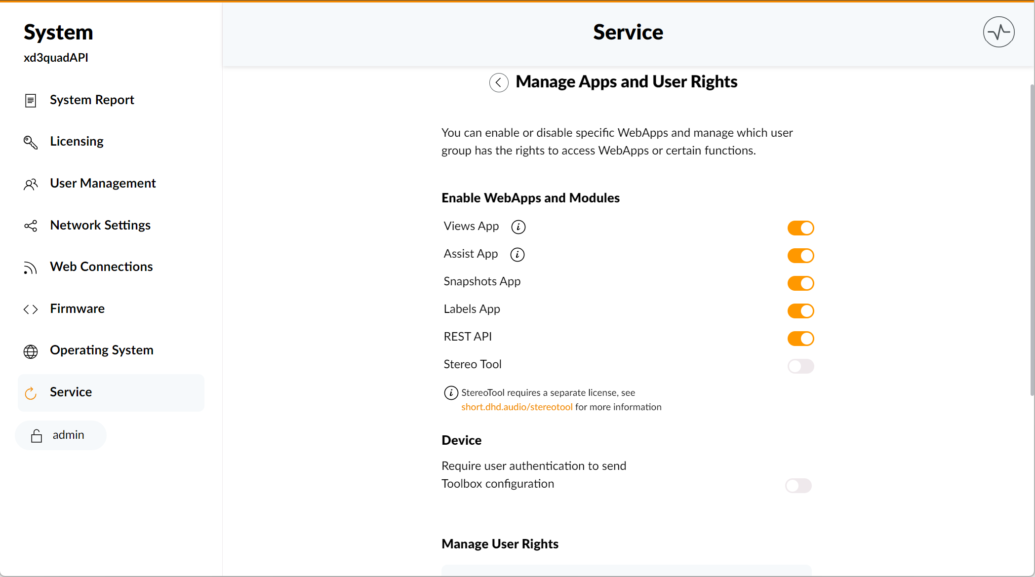 manage apps thimeo disabled